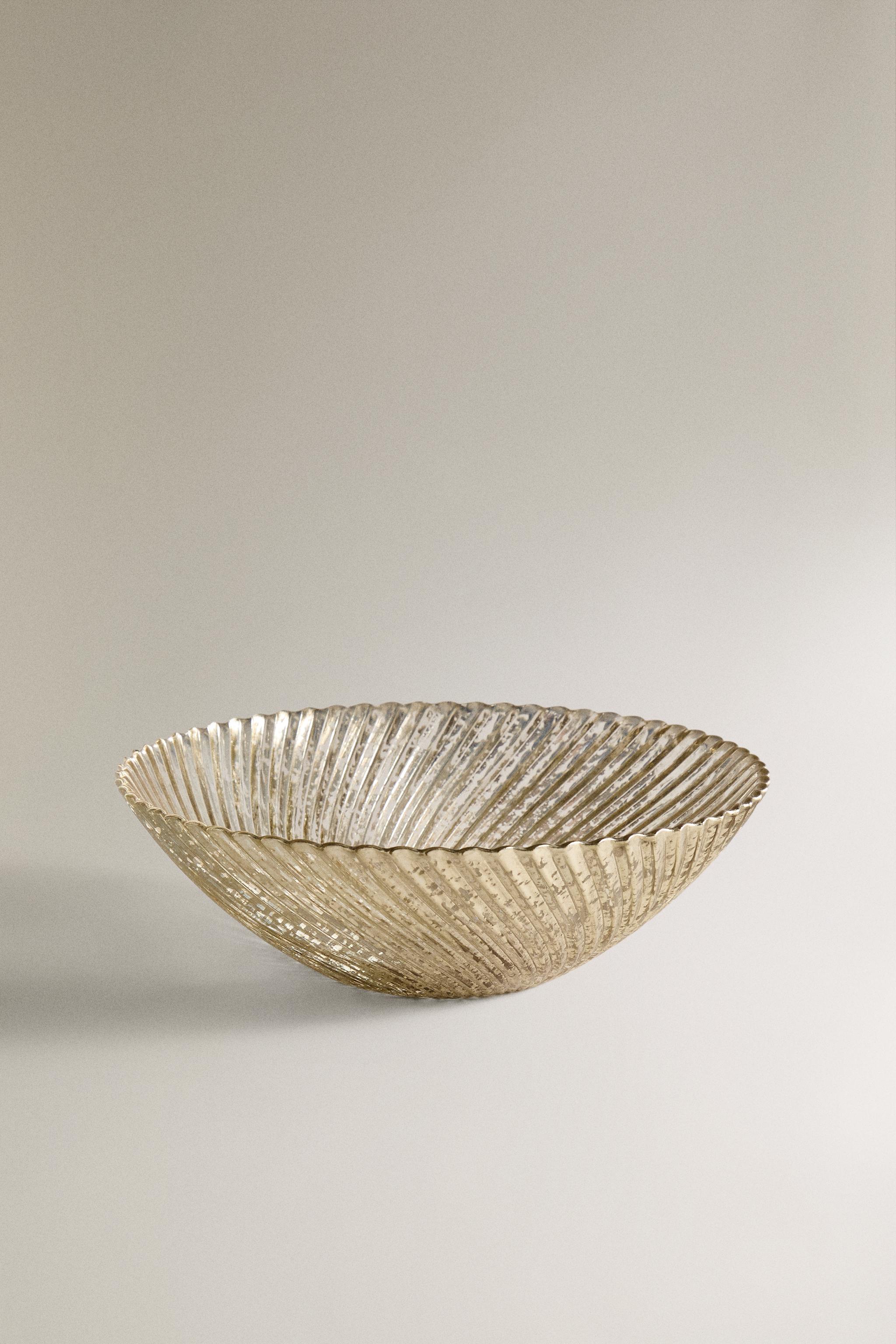 CHRISTMAS SHINY GLASS SALAD BOWL